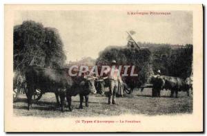 Old Postcard Folklore Types & # 39Auvergne Haying TOP