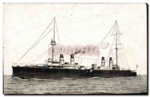 Old Postcard Boat Kleber first class cruiser