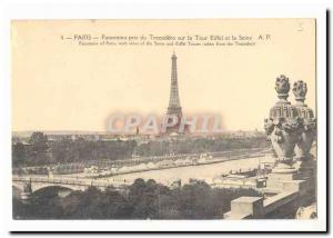 Paris (9th) Postcard Old Panorama took the Trocadero the Eiffel Tower and the...