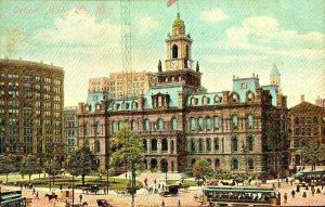 Detroit Michigan City Hall Postcard Printed in Germany PC98