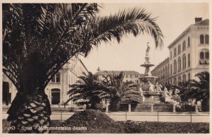 Split Monumentalna Cesma Croatia Real Photo Old Postcard