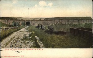 Pensacola Florida FL Fort Pickens Cannon 1900s-1910s Postcard