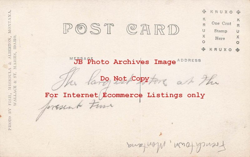 MT, Frenchtown, Montana, RPPC, W.F. Thorn General Store, Fish Photo