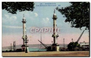 Old Postcard Bordeaux rostral columns