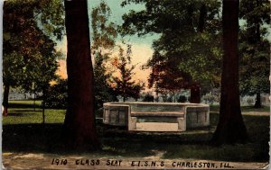 Postcard Charleston Class Seat Eastern Illinois State Normal School ~1910 V157