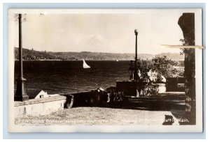 Vintage RPPC Lake Wawshington Blvd Seattle, WA Postcard F146E