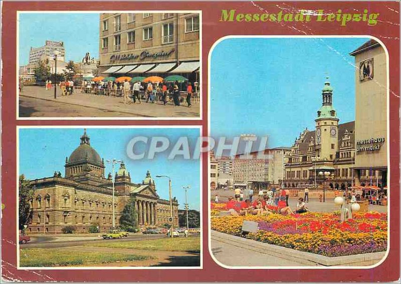 Postcard Modern Messestadt Leipzig Altes Rathaus am Markt