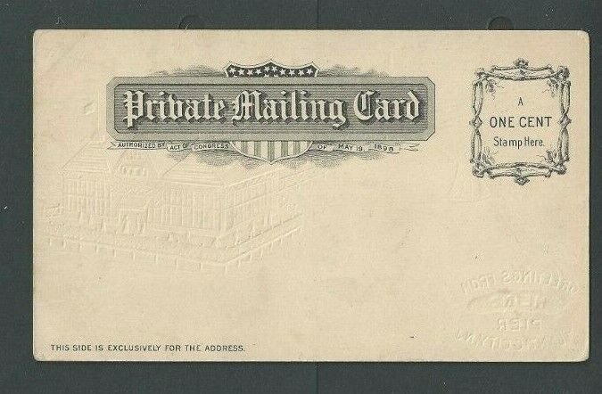Ca 1899 Post Card Heinz Pickles At Atlantic City NJ Pier Rare Mint Private-----