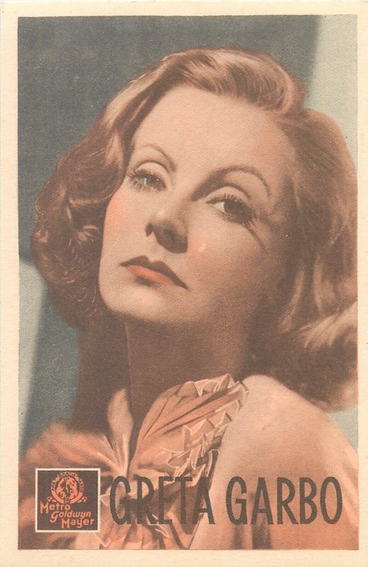 Lot of 2 vintage pictorial cards Swedish-American actress GRETA GARBO 