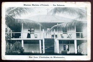 dc440 - SOLOMON ISLANDS Rua Sura Postcard 1910s Maristes Missions