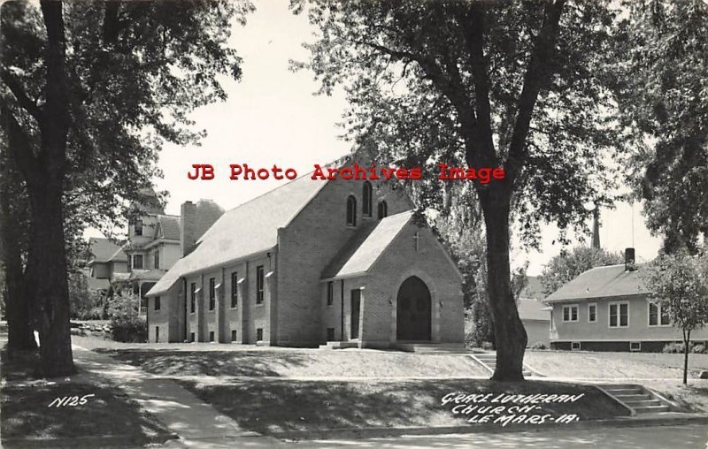 IA, Le Mars, Iowa, RPPC, Grace Lutheran Church, LL Cook Photo Np N125