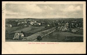 View from Water Tower. Monticello, New York. 1907 undivided back postcard