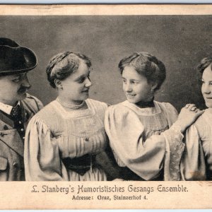 c1900s Postcard Graz Austria L Stanberg's Humorous Singing Ensemble A373