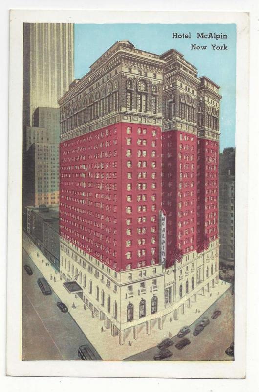 Hotel McAlpin New York City NY Vintage Postcard Lumitone