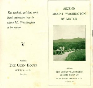 Pamphlet - The Top of New England By Motor   (6.5 X 6.25) 8pp, pictures