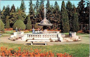 Postcard FOUNTAIN SCENE Spokane Washington WA AN1345