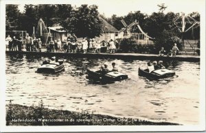 Netherlands Hellendoorn Waterscooter in de Speeltuin Vintage RPPC 01.45