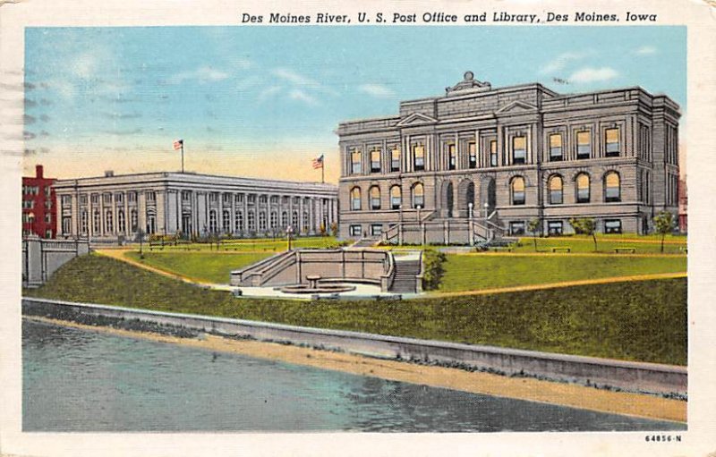 Des Moines River US Post Office and Library Des Moines, Iowa  