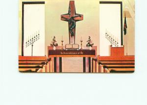 Postcard Hand Carved Crucifix Herring Coe Seabee Bol Port Hueneme Cali   # 4286A