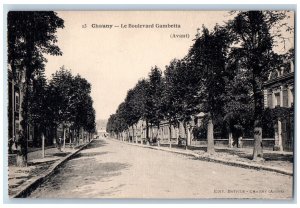 Chauny Aisne Hauts-de-France France Postcard Boulevard Gambetta Before c1910