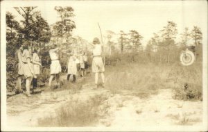 Archery Girls Camp Bournedale Cape Cod MA Cancel 1934 Real Photo Postcard
