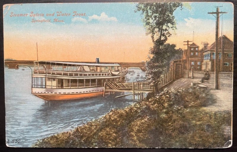 Vintage Postcard 1907-1915 Steamer Sylvia, Springfield, Massachusetts (MA)