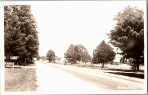 RPPC Roadside Scene Acme MI, Cabins Cars Vintage Postcard S32