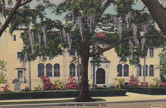 City Hall Lakeland Florida 1947 Curteich