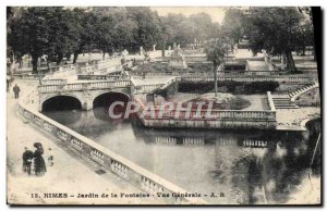 Old Postcard Nimes Jardin De La Fontaine Vue Generale