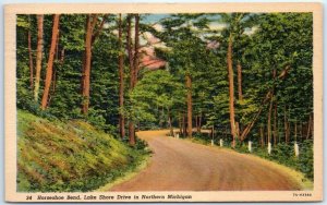 Postcard - Horseshoe Bend, Lake Shore Drive in Northern Michigan