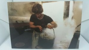 Vintage Postcard Young Lad Cooking Cockles at Old Leigh on Sea Essex 1980s