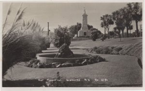 Gisborne Military War Memorial New Zealand Real Photo Postcard