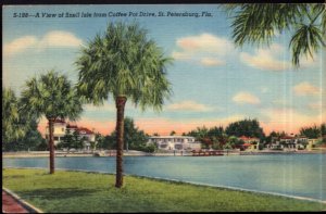 Florida ST. PETERSBURG A View of Snell Isle from Coffee Pot Drive - LINEN