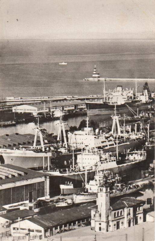 Romania Constanta view of the harbour lighthouse in distance