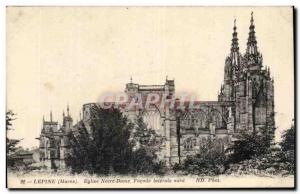 Old Postcard Lepine (marl) Church of Our Lady Facade Lateral north