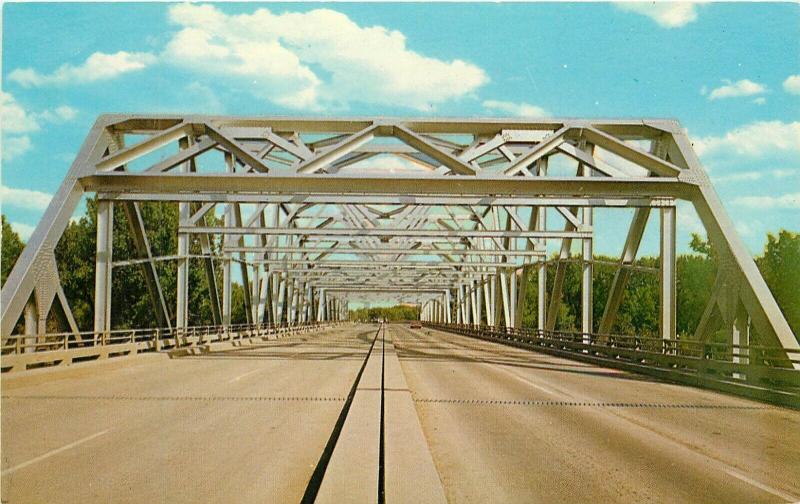 JFK Kennedy Bridge Greater Grand Forks North Dakota Minnesota ND MN Postcard