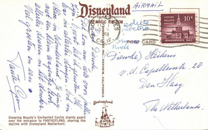 Disneyland, Anaheim Cal., Fantasyland, Sleeping Beauty's Enchanted Castle (1961)