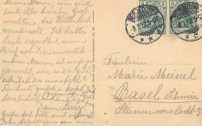 Postcard Germany Sande Hamburgerstrasse