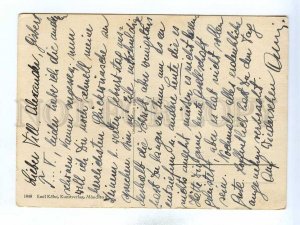 195895 GERMANY Boy on PIG Vintage postcard