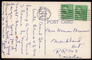 Connecticut BRIDGEPORT Post Office - pm1945 - LINEN