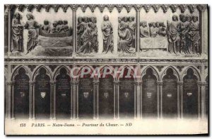 Old Postcard From Paris Notre Dame Circumference Choir