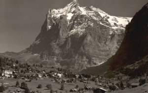 Vintage Postcard 1910's Grindelwald Mit Wetterhorn Swiss Peak Switzerland