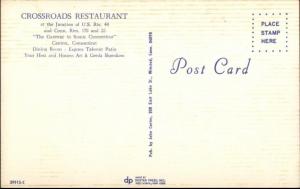 Canton CT Crossroads Restaurant Rte 44 Postcard