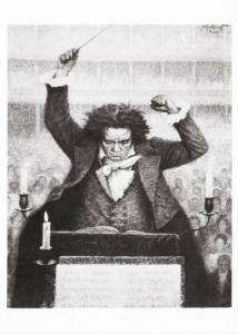 Ludwig van Beethoven by Michel Katzaroff Art Postcard