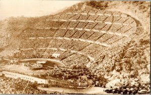 RPPC View of Seating, Hollywood Bowl Pre-Bandshell CA Vintage Postcard G58