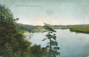 Dixon IL, Illinois - View of Rock River from Green Rock - pm 1907 - DB