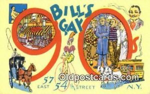 Bill's Gay Nineties Restaurant, New York City, NYC USA Unused 