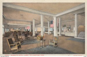 YELLOWSTONE PARK, Wyoming, 1910s; Mammoth Hotel Lobby