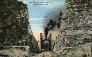 Eureka Springs AR The Narrows RR Train c1910 Postcard