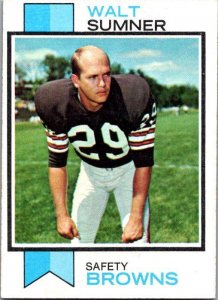 1973 Topps Football Card Walt Sumner Cleveland Browns sk2501